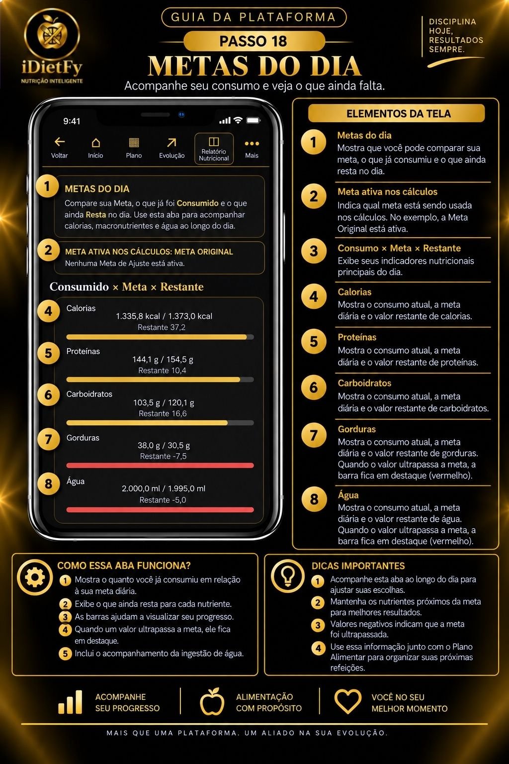 Passo 18 — Metas do Dia