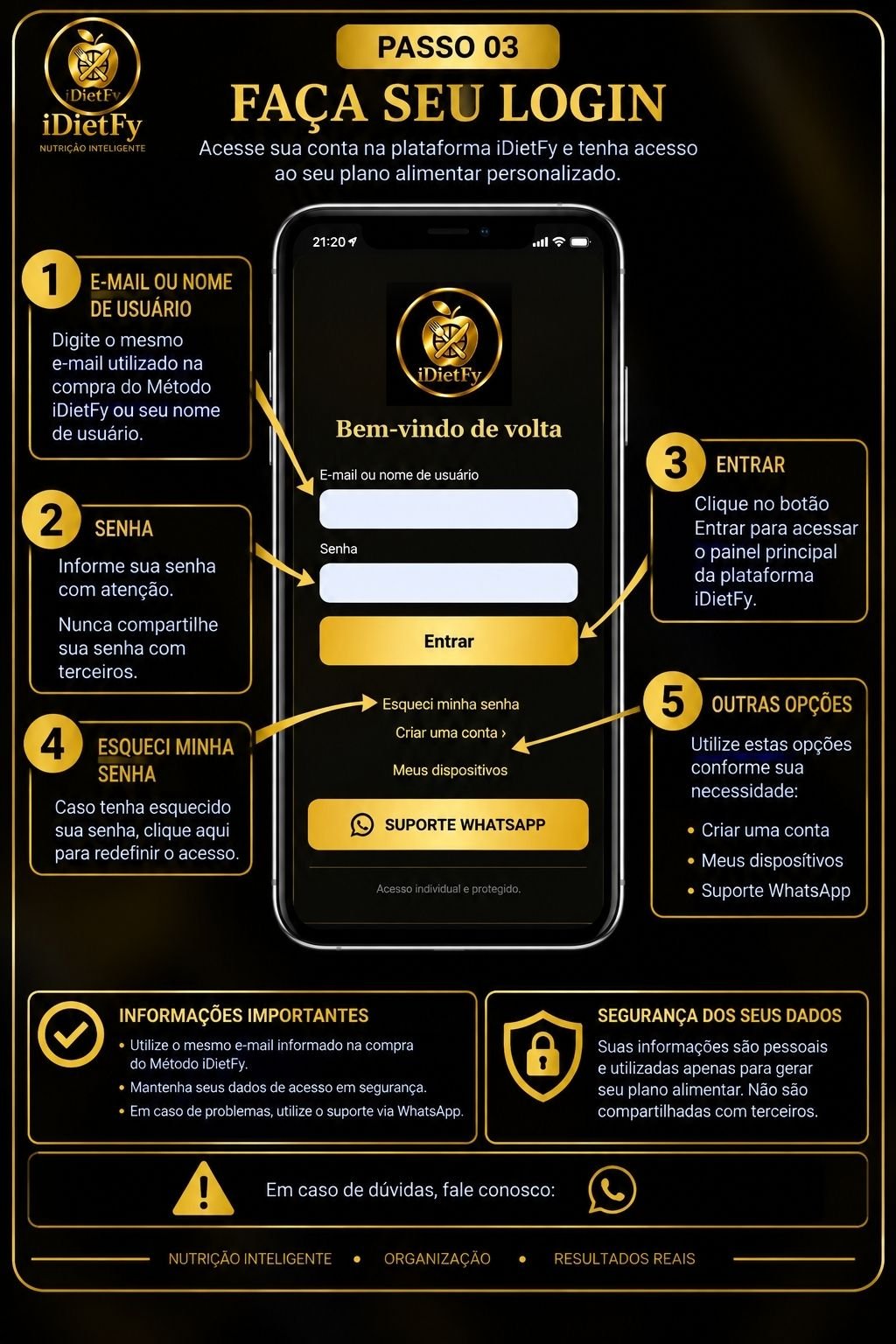 Passo 03 — Faça seu login